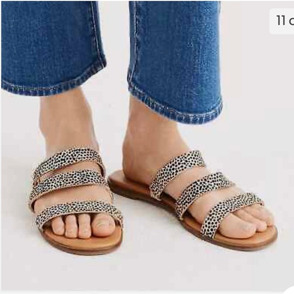 Madewell Shoes - Madewell Ilana Slide Sandal - Spot Dot Calf Hair, Size 6.5